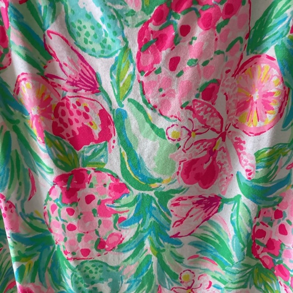 lilly pulitzer green pink floral dress - Picture 3 of 3